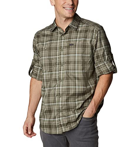 Image of Columbia Men Omni-Shade Silver Ridge Utility Lite Plaid Hiking and Trekking Long Sleeve Shirt