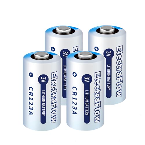 ElectraFlow 4Zbg CR123A Jp`Edr [d 3V 1500mAh e `Edr d XCb`{bgbN rfI