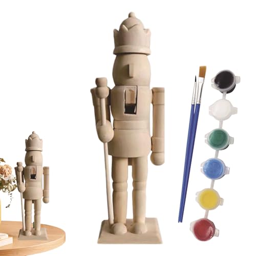 Woalopted Unbemalter Nussknacker Aus Holz, Nussknacker-Figuren Zum...