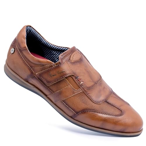 Image of Pierre Cardin Mens Pc3043 Tan Boat Shoe