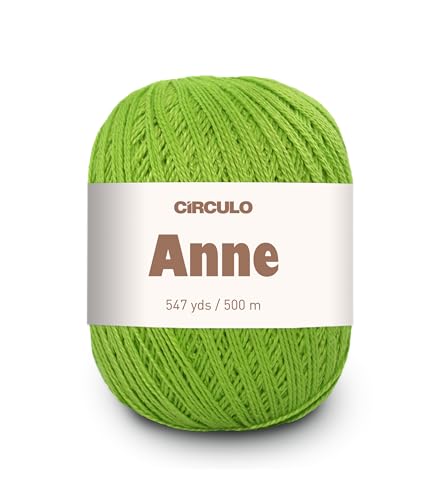 CIRCULO Anne - Hilo de algodón 100% mercerizado, 174 g, color verde cítrico