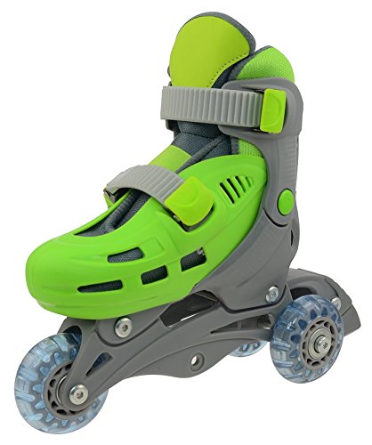 Sulov Unisex-Youth TRISKAT13.4-XS Children in-Line Skate Triskate, Size-Extra-Small, Color-Green