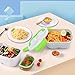 VECH Electric Lunch Box - 110v Heated Lunch Box - Electric Heating Lunch Box Food Heater Warming Bento Box for Home & Office Use (Green)