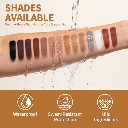 Image of Sevich Hairline Powder, Gray Root Touch Up, Sweatproof, Dark Brown
