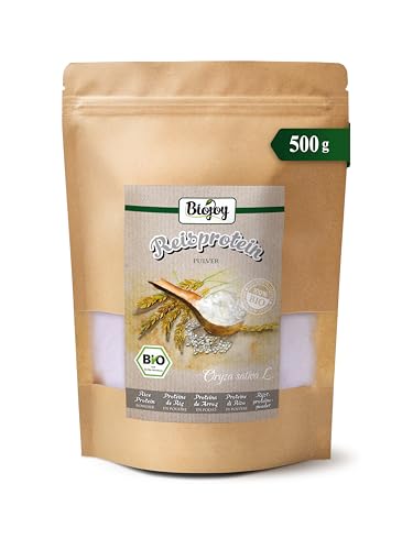 Biojoy Proteína de Arroz en polvo Ecológica (500 g), 85% Proteína, sin aditivos (Oryza sativa L.)