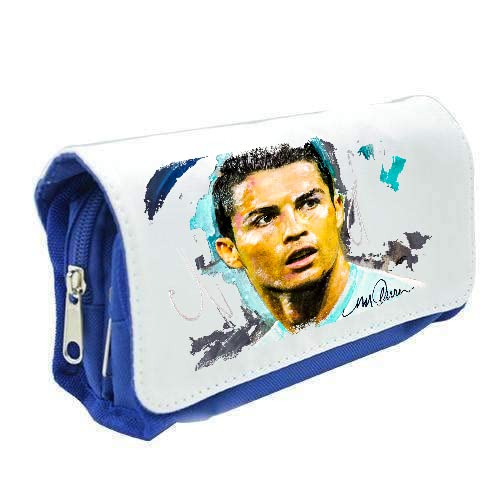 Vintro Ronaldo - Estuche Para Lápices De Fútbol Para Niños, 10 X 21 Cm, Azul2, Estuche Para Lápices Vintro Ronaldo - Estuche Para Lápices De Fútbol Para Niños, 10 X 21 Cm, Azul2, Estuche Para Lápices