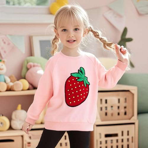 Boys Girls Cute Graphic Long Sleeve T-Shirt Loose Crewneck Pullover Kids Casual Cotton Tee Tops for 2-8 Years2