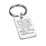 CJ&M Husband Keychain When I Tell You I Love You Husband Gift Boyfriend Gift,Wife Gift,Men Gift,...