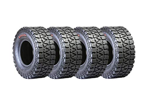 BULLET 8PLY RATED SET OF FOUR 27X10-12 UTV ATV TIRES