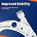 ADIGARAUTO K643774 K643775 Front Lower Control Arm Assembly Compatible With 2019-2023 Jeep Cherokee Front Wheel Drive without Off Road Package Front Suspension Kit