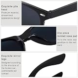 Ruimooto Okulary przeciwsłoneczne dla mężczyzn i kobiet, z polaryzacją UV400 – klasyczne prostokątne okulary przeciwsłoneczne czarne retro, lekkie i stabilne, do jazdy samochodem, wędkowania