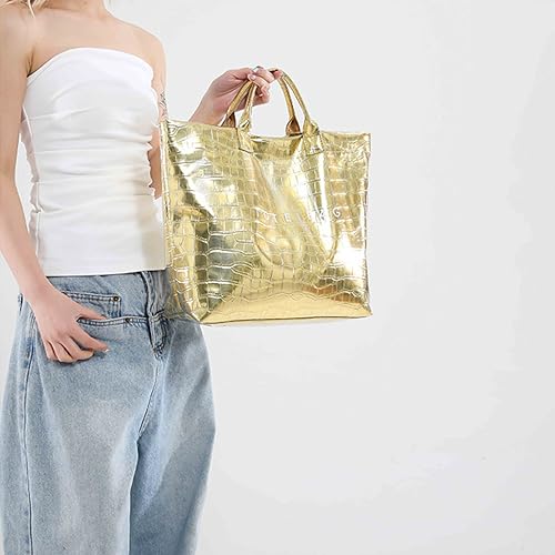 Bolso de mano grande transparente tipo tote en PVC miniatura 2