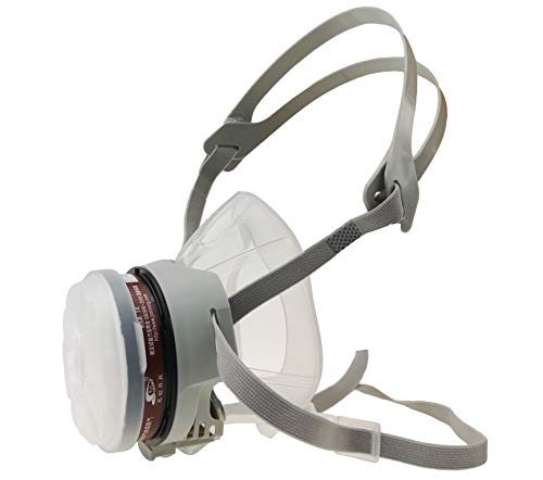 Induschoice Half Face Reusable Respirator Spray Paint Gas Mask Respiratory Protection Multi-Purpose Respirator,Medium
