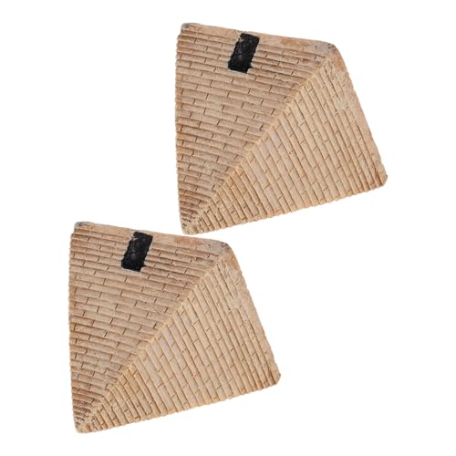 Ciieeo 2 Pezzi Modelli Piramide in Resina Decorazione Egiziana Creativa per Interni Ornamento Casa e Luminoso per Vasi Acquari e Ambienti Eleganti