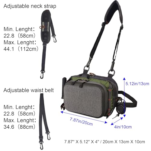 Aventik Fly Fishing Chest Bag Ultra Light Multiple Pockets Chest Pack con Chaleco (Bolsa para Pecho B) miniatura 2