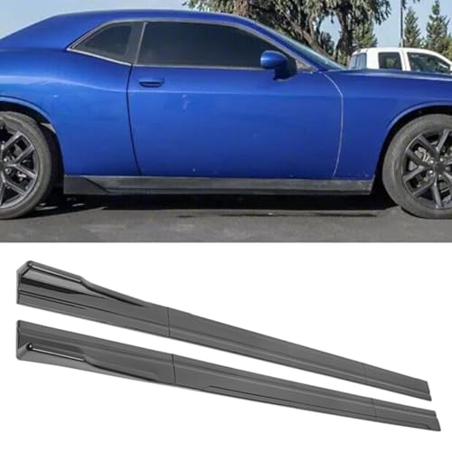 Side Skirts Extension Fit for 2008-2021 D0DGE Challenger Black 86.6