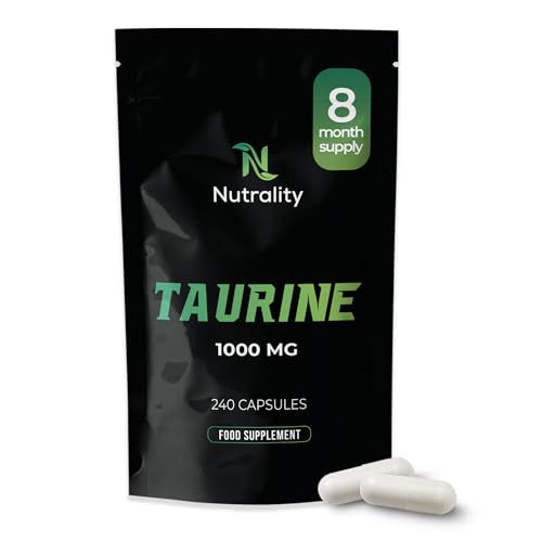 Nutrality Taurine Supplement 1000mg, 240 Capsules