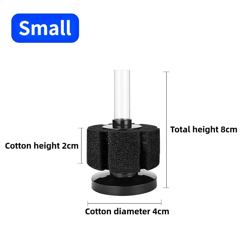 Image of Aquarium Sponge Filter Fish Tank bio Biochemical Betta Shrimp Nano Filter with Airline Tubing (S up to 7Gal 2 Pcs)
