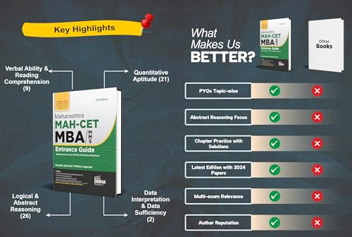 Image of Disha Maharashtra MAH-CET MBA / MMS Entrance Guide with Previous Year (PYQs) & Practice Questions 7th Edition | Complete Study Material for MH-CET Common Entrance Test | For 2026 Exam