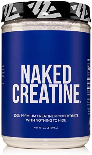 Pure Creatine Monohydrate – 200 Servings - 1,000 Grams, 2.2lb Bulk, Vegan, Non-GMO, Gluten Free, Soy Free. Aid Strength Gains, No Artificial Ingredients - NAKED CREATINE