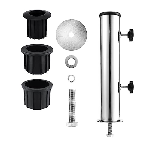 IMCCZONY Juego de Tubo de Soporte de Montaje en Poste de Sombrilla, Soporte de Base de Sombrilla para Exteriores, de Tubo de InsercióN, para JardíN Exterior, Patio Trasero, BalcóN