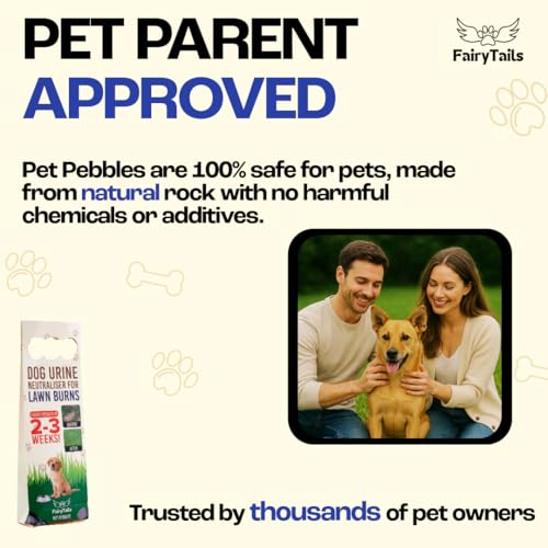 Fairy Tails Pet Pebbles – Natürlicher Hunde-Urin-Neutralisierer für Wassernäpfe, Grasreparatur, Urinverbrennungsflicken-Reparatur/Fleckenverhinderer für Haustiere