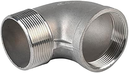 Conector de tubería de agua con codo de acero 316 y roscas BSP de 1/8 a 2