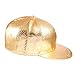 Eigso Unisex Gold Metallic Cap for Men Women Hip Hop Snapback Flat Brim Baseball Hats for Man Woman Adjustable