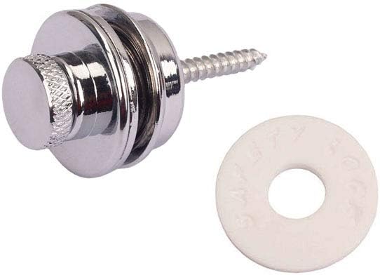 Alnicov Electric Guitar Strap Lock for Electric Acoustic Guitar Bass Chrome - Image 3