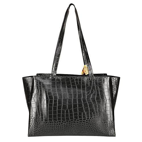 BAGSWORKS-Womens-HandbagLadies-Shoulder-BagGirls-tote-bagCroc-PatternOffice-Bag-for-women