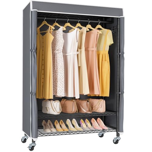 Image of VIPEK R3C Rolling Clothes Rack with Cover Portable Closet Heavy Duty
