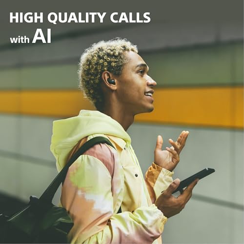 Image of Sony New Linkbuds Fit WF-LS910N | Active Noise Cancelling Wireless Bluetooth in Earbuds | Comfortable Fit with New Supporters | High Call Quality with AI-Black