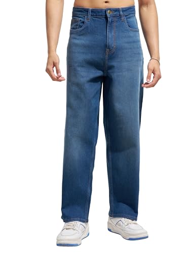 Image of Highlander Men's Straight Relaxed Fit Jeans | Stretchable | Everyday Comfort & Style| Jeans for Man|Premium Cotton Blend
