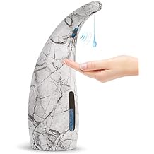 Automatic Soap Dispenser, 10.25 Oz Touchless Soap Dispenser, Auto Dish Soap Dispenser with IP65 Waterproof, Auto Sensor Liquid Soap Dispenser for Kitchen Bathroom Hotel Restaurant Marble Ink