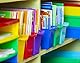 Storex Kleiner Buchkorb – ineinandergreifender Kunststoff-Organizer für Zuhause, Büro und Klassenzimmer, sortierter Stiel, 6er-Pack (70113A06C)