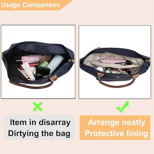 Image of Doxo Purse Organizer Insert, Tote Bag Insert for LV Neverfull PM, C.oach City 30 and More, Ultra Lightweight Bag Organizer Insert with Zipper (Medium,Black)