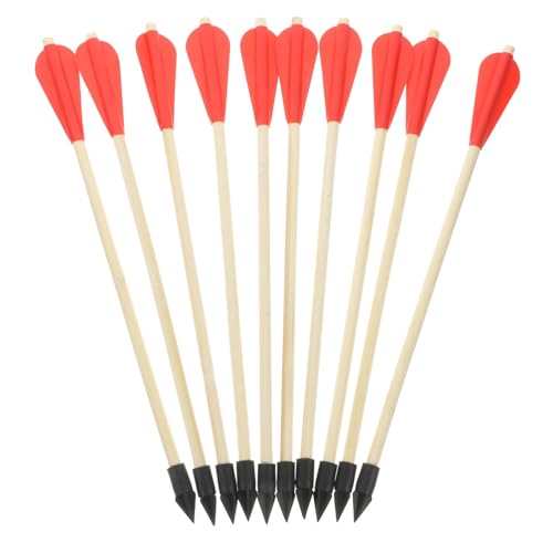 STOBAZA 10個 個 木製 矢 ポット 矢 弓 子供 トス 矢 矢 おもちゃ 子供 アーチェリー おもちゃ 練習 矢 おもちゃ 子供向け と 初心者向け