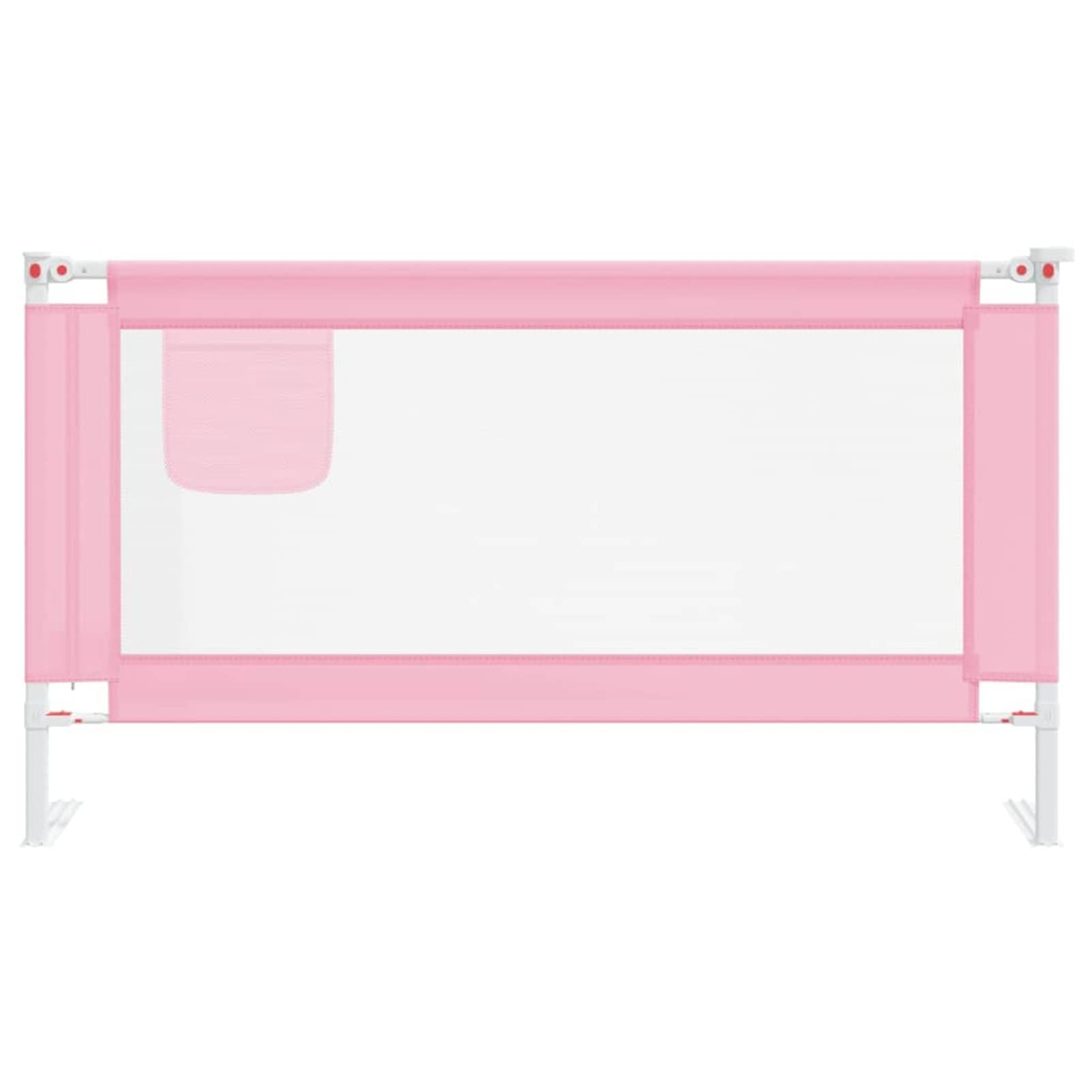 Tidyard - Barrera de seguridad para cama infantil (150 x 25 cm), color rosa