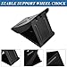 SENENQU 6 Pack Steel Wheel Chock, Heavy Duty Metal Wheel Chock Blocks Foldable Tire Stoppers for Automotive, Car, SUV, Trailer, RV, Trucks & Camper