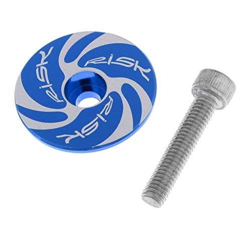 Inzopo Bicycle Road Mountain Bike 1-1/8 inch Headset Stem Top Cap Cover Blue Cyclone 28.6mm