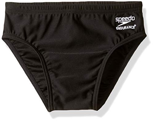 Speedo Boy's Brief Endurance+ Solid Youth Swimsuit, Speedo Black, 28 US