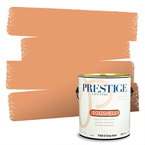 PRESTIGE Paints P300-D-SW6633 Interior Paint and Primer in One, 1-Gallon, Eggshell, Comparable Match of Sherwin Williams Incentive Orange, 1 Gallon, SW53-Incentive by PRESTIGE - Used condition - US$24.02