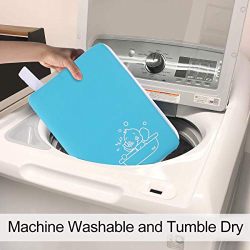 Image of Bath Kneeler Pad - 1.5inch Thick Bath Kneeling Mat Non-Slip Rubber - Large Safety Bathtub Kneeling Pad for Baby Bathtime, Garden Work, Exercise - Foldable Child Bath Tub Mat for Parents