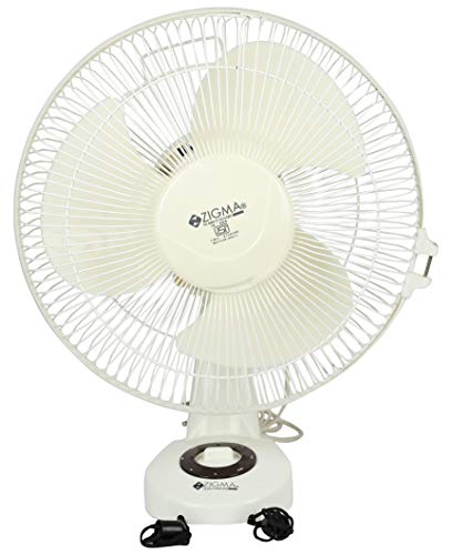 Image of Zigma Plastic 16-inch High-Speed Table Fan with Copper Winding 16 inchs Table Fan (White)