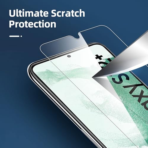 Image of NEW'C 3 Pack Designed for Samsung Galaxy S22+ / S22 Plus, Screen Protector Tempered Glass, Case Friendly Scratch Resistant,Bubble-Free, Ultra Resistant