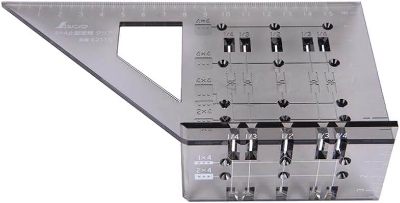 SHINWA Miter Rule 3D 45° 90° 2x4 Transparent Type Wood Working Tool 32723 1PC