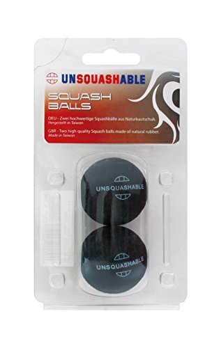 Foto von Unsquahable 382213 Unisex Squashbälle, 2er Pack, shwarz ,Doublegelb Punk