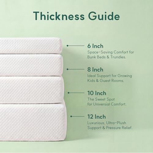 Image of LIFEMENT Queen Mattress, 12 Inch Queen Size Mattress, Basic Matcha Cooling Gel Memory Foam Mattress in a Box, Pressure Relief with Medium Firm Support, CertiPUR-US Certified, 80''L x 60''W