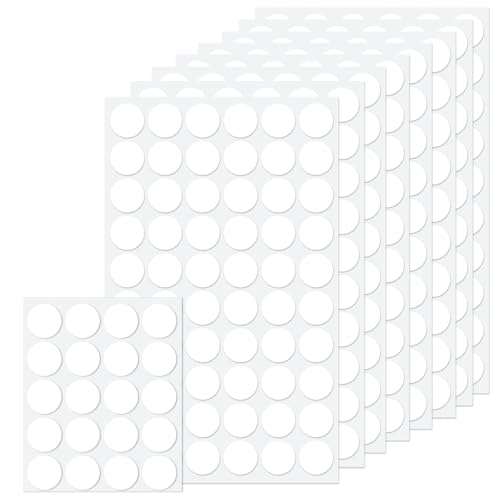 500 Pièces Pastille Double Face Transparent 20mm, Ruban Double Face Transparent Rond, Points Adhésifs Autocollant Adhésif Amovible Multi-usages Sans Trace pour Décorations de Fête, Artisanat, Photos