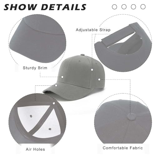 Image of Wholesale 20-Pack Solid Baseball Caps - DIY, Breathable, Adjustable Fit